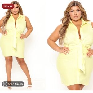 Cute yellow dress - Lilabeth Poplin Mini Dress